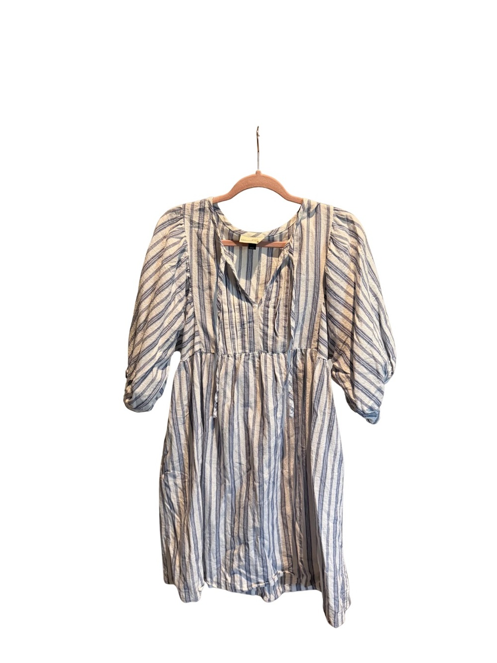Striped Blue and White Cotton Dress